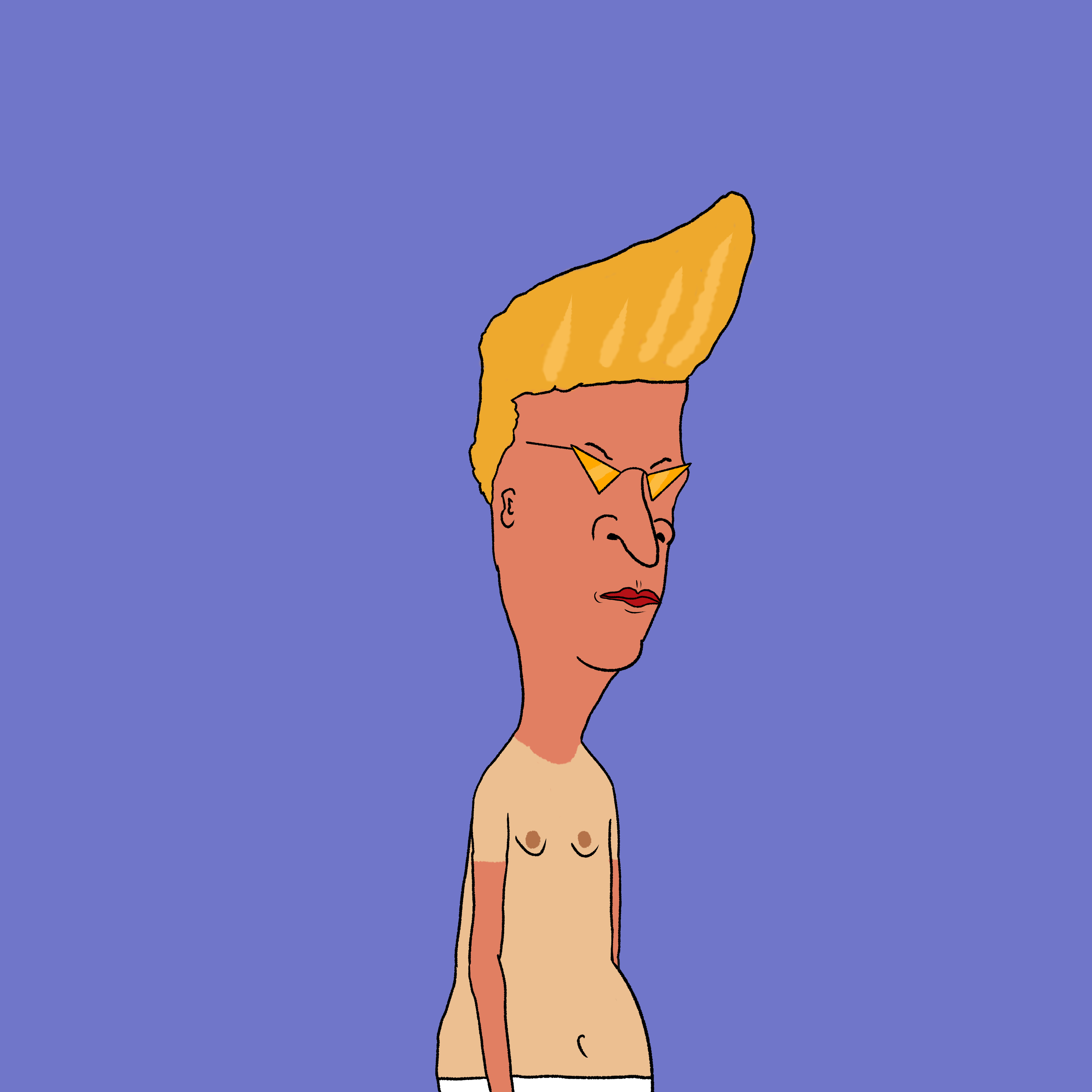 Ballers hand-drawn character with star glasses