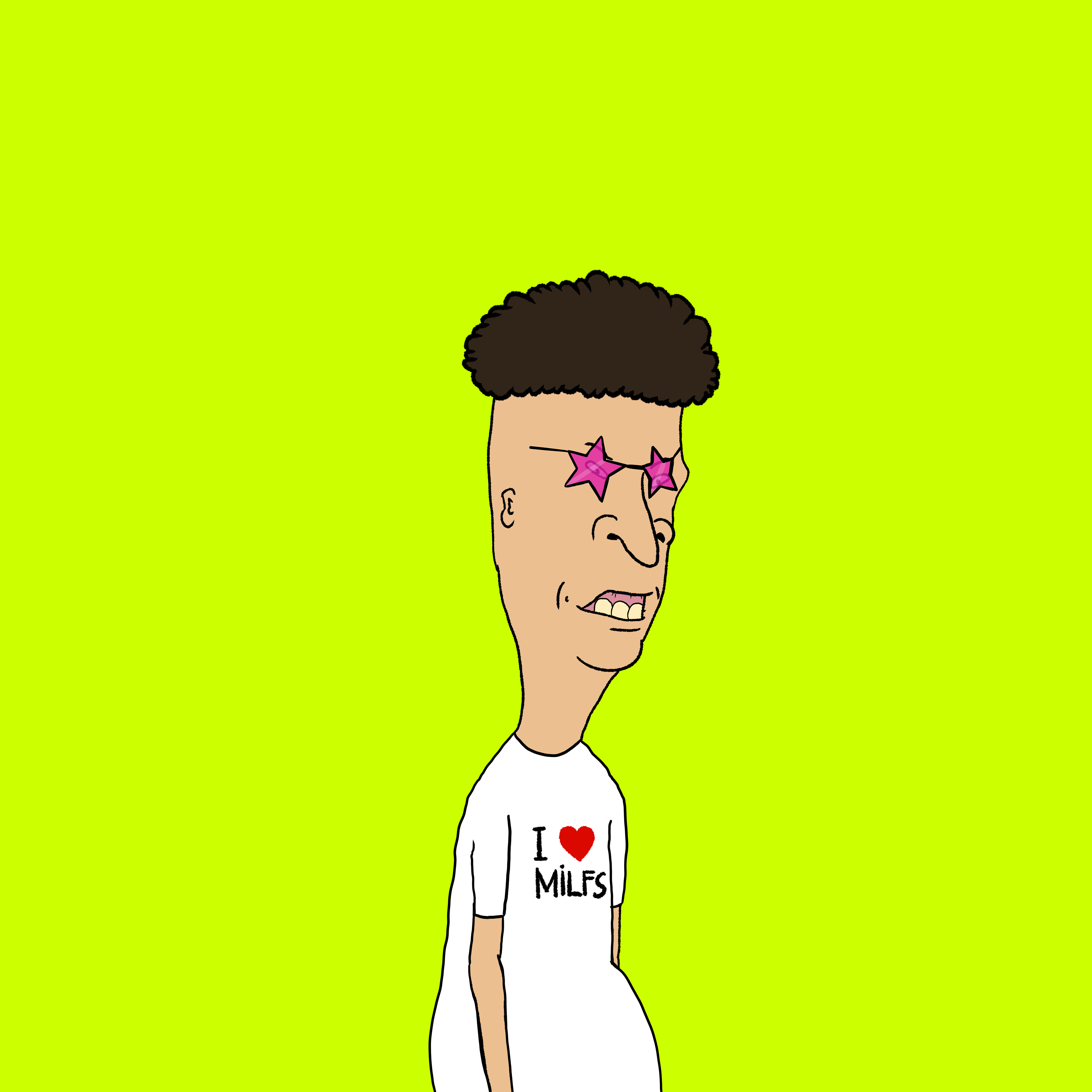 Ballers hand-drawn character with star glasses